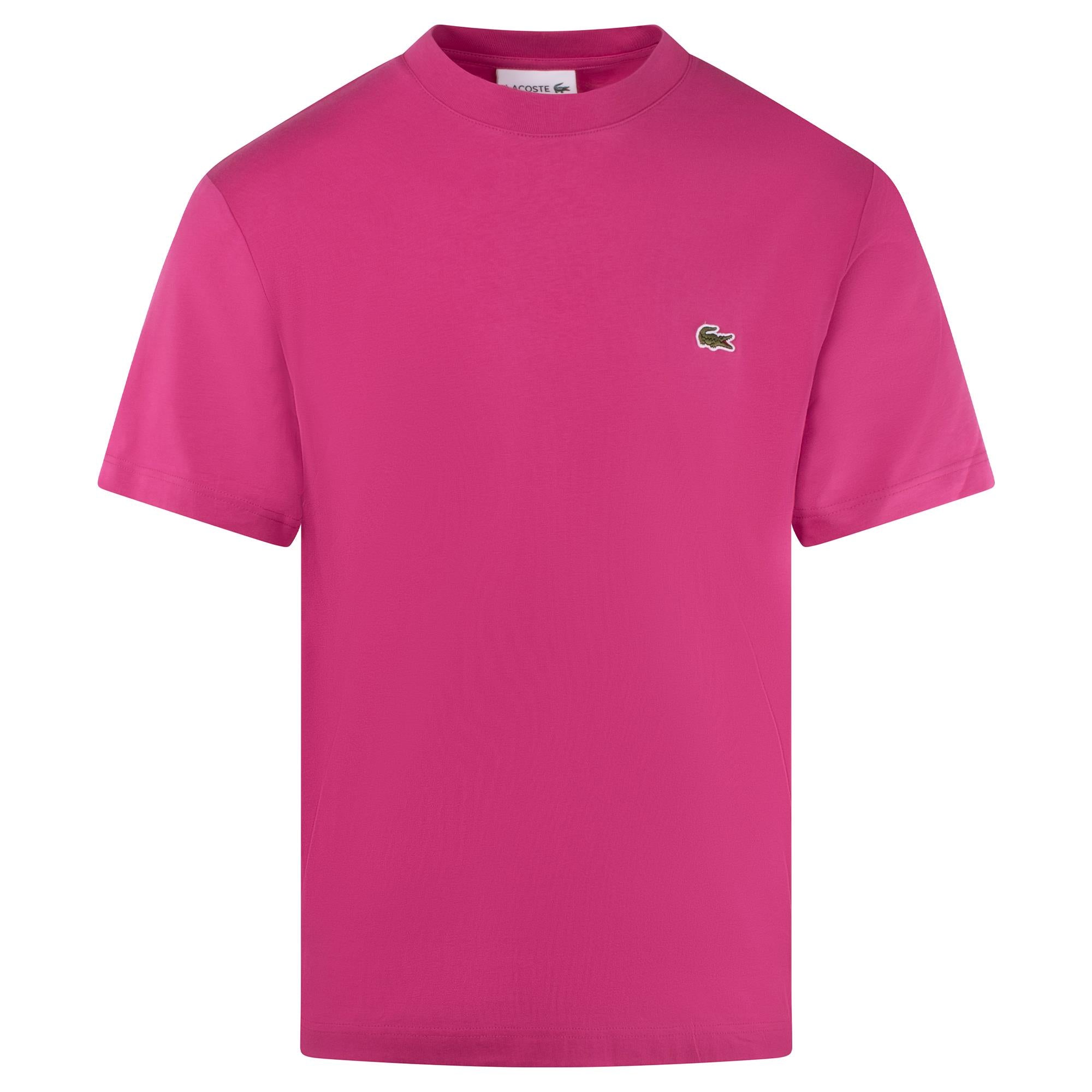 Lacoste Mens Classic Fit Cotton T-Shirt Malva